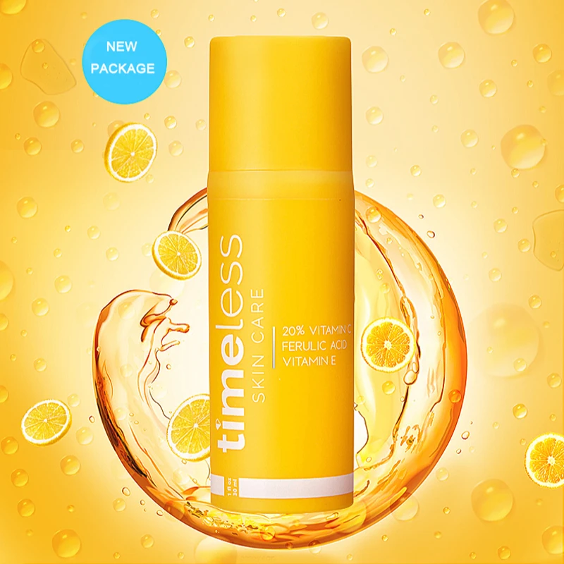 

Timeless 20% CEF Antioxidant Vitamin C Essence Repair Anti-Aging Brightening Firming Light Lines Care Whitening Hydrating Toner