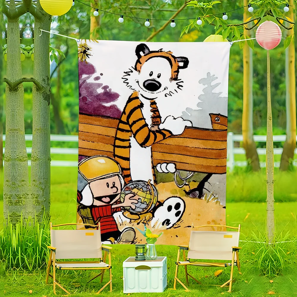 Флаг комиксов C-Calvin и H-Hobbes для настенного баннера украшения домашнего декора