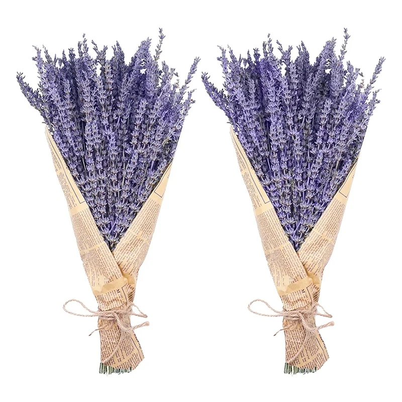 

2 Bundles Dried Lavender Bundles,Natural Dried Lavender Flowers For Home Weeding Decor Flower Arrangements