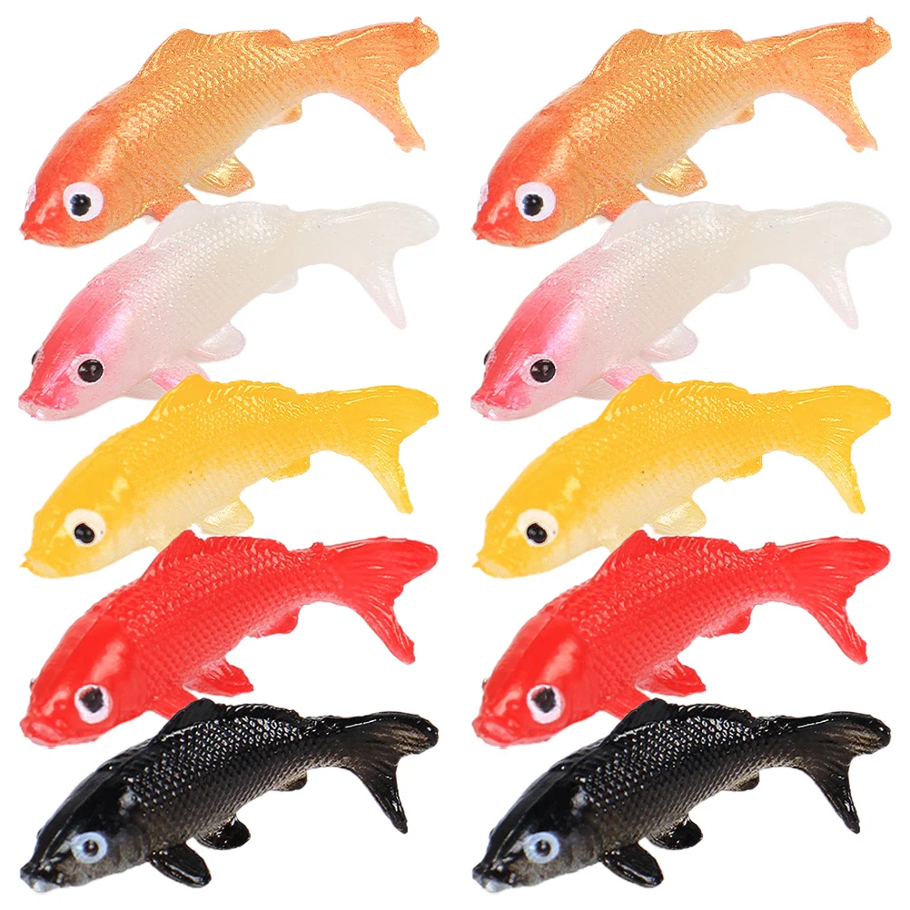 

12pcs Artificial Fancy Carp Simulated Fish Underwater Decorative Fancy Carps