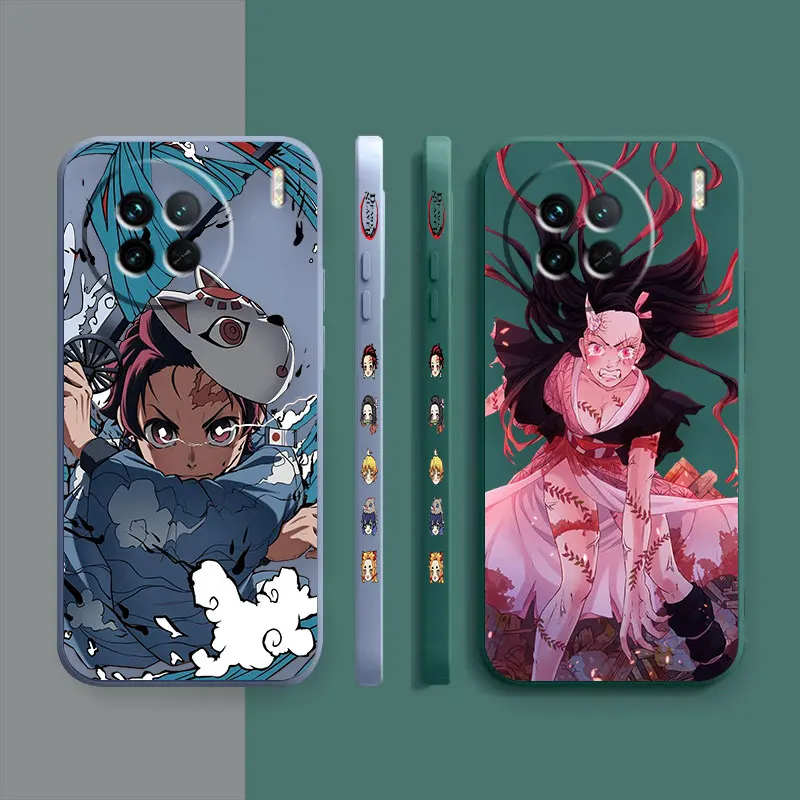 Japan Anime Demon Slayer Phone Case For VIVO X21I X21S X23 X27 X30 X50 X60 X70 X80 X90 5G PRO PLUS Colour Case Funda Shell Capa