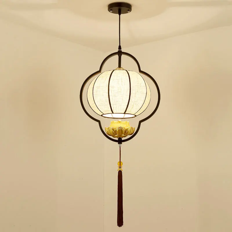 Китайская тканевая люстра в стиле ретро прикроватные светильники для гостиной