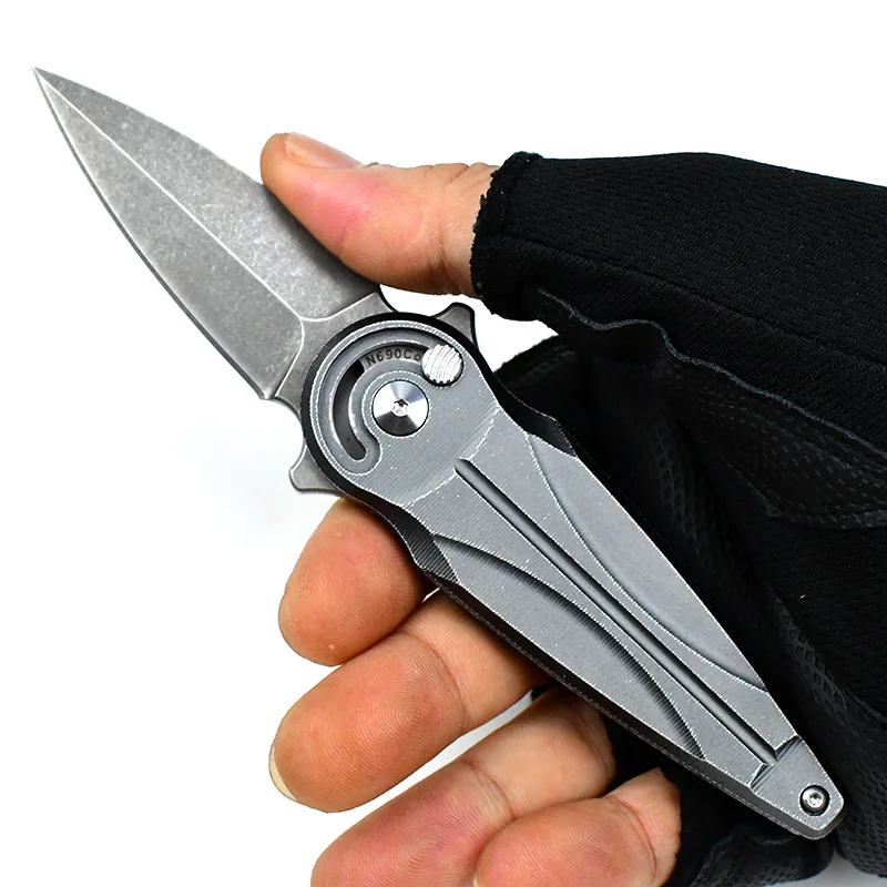 

Стальной мини-нож-Цикада с алюминиевой ручкой N690, ручной аварийный спасательный инструмент, острый нож для нарезки фруктов, нож для самообороны