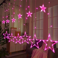 star lights curtain lights bedroom decoration room decoration night lights lanterns led string lights christmas lights outdoor
