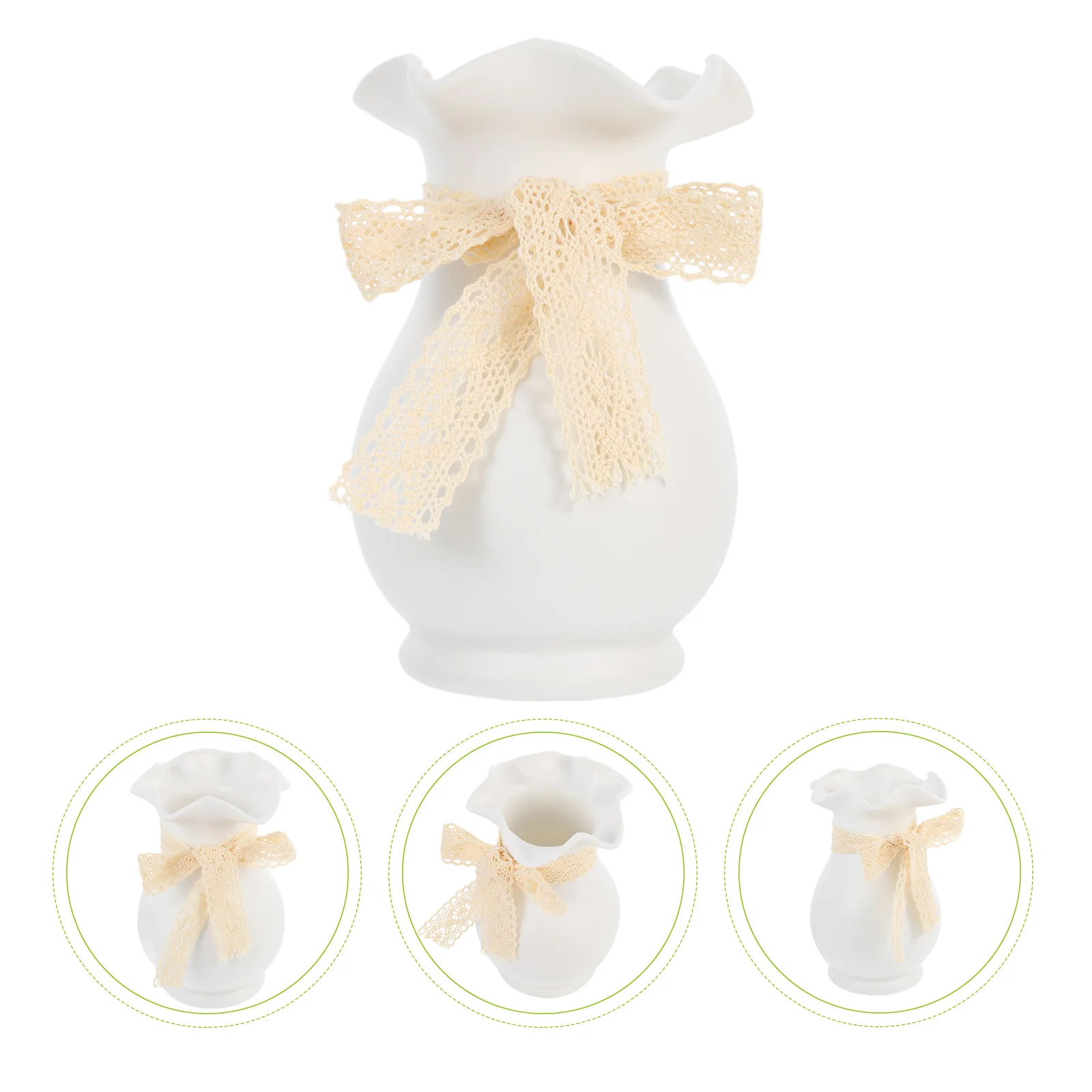 

Vase Ceramic Modern Rustic White Porcelain Planter Flower Hydroponics Chic