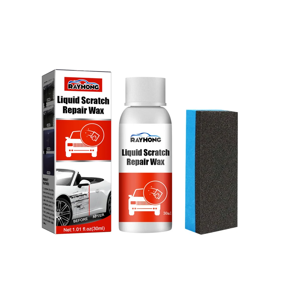 

30ml Car Paint Scratch Repair Remover Agent Coating Maintenance Kit With Sponge Shine Restoration Polishes And Protects