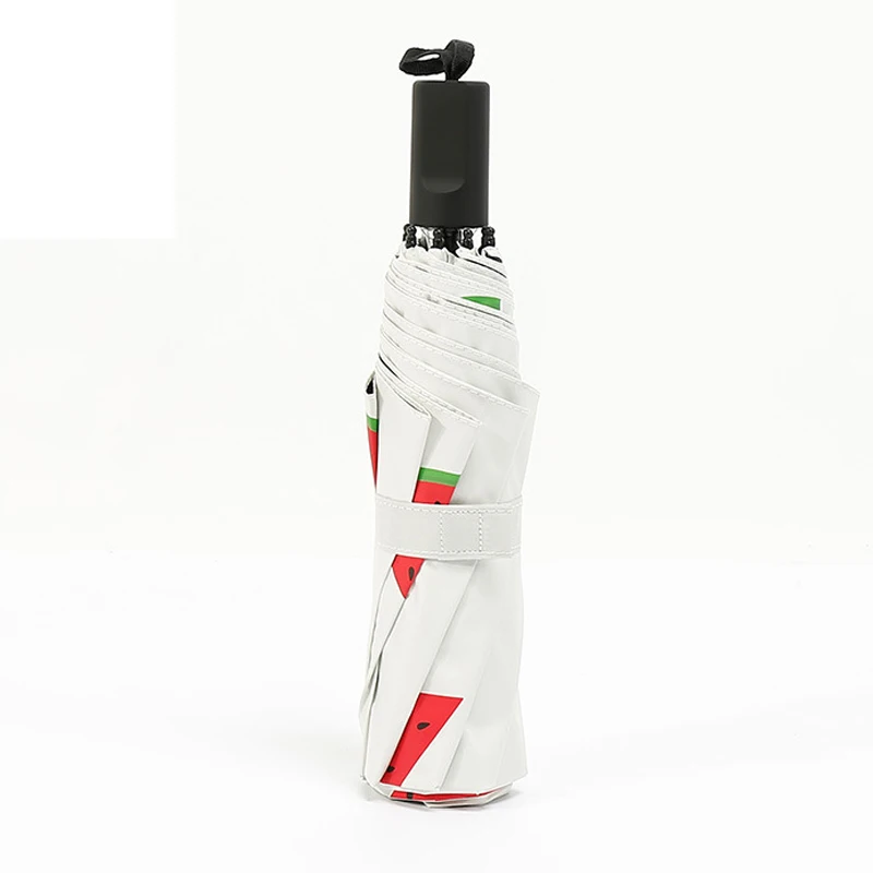 

The new yellow windbreak umbrella is designed for sunny girls and is folded