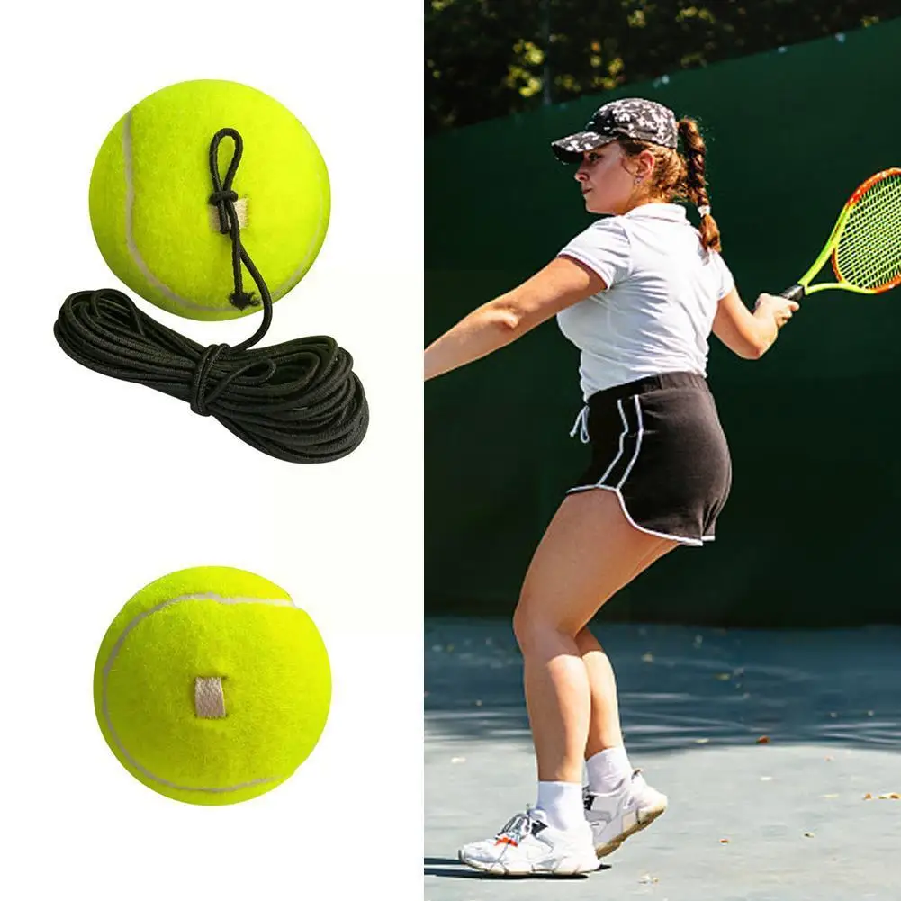 

1pc Beach Tennis Professional Tennis Training Ball Portable Rope Train Ball Tennis Elastic Practice Rebound Ball String Wit U5E0