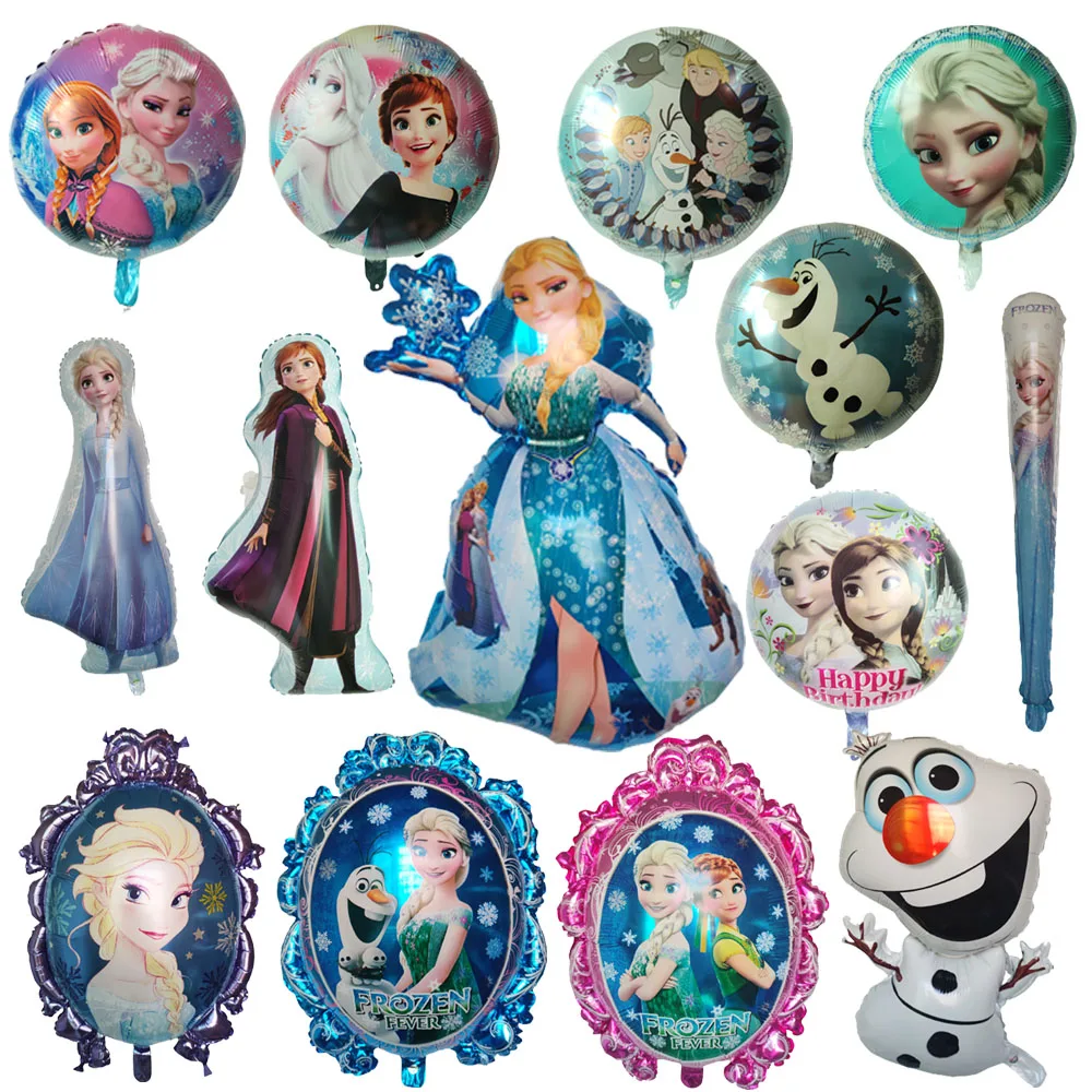 

Disney Frozen Princess Theme Balloons Anna Snowflake Elsa Olaf Foil Globos Girls Birthday Party Baby Shower Decoration Global