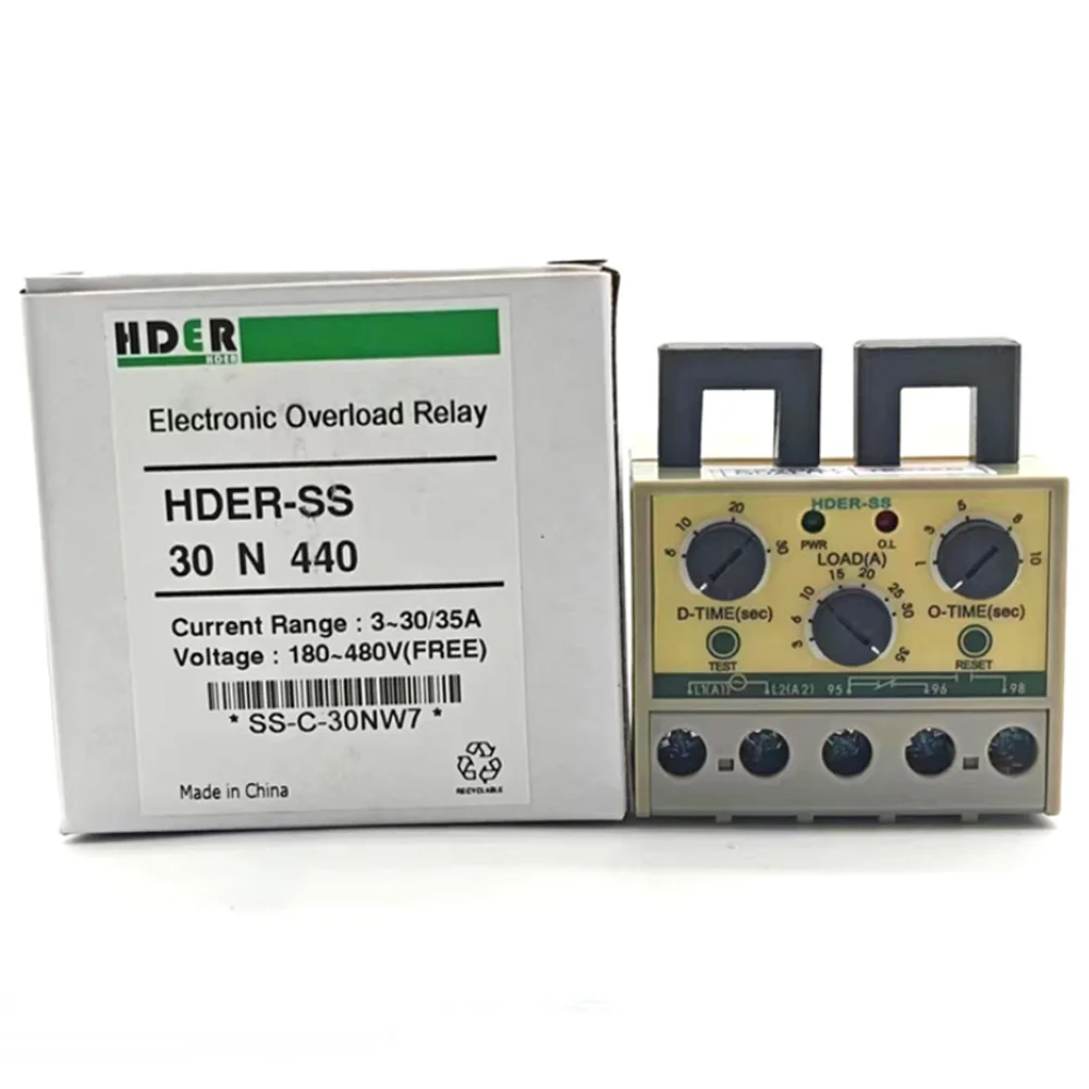 Фото Электронное реле перегрузки по току HDER-SS 05N 30N 60N 90-260 В 180-440 В №2