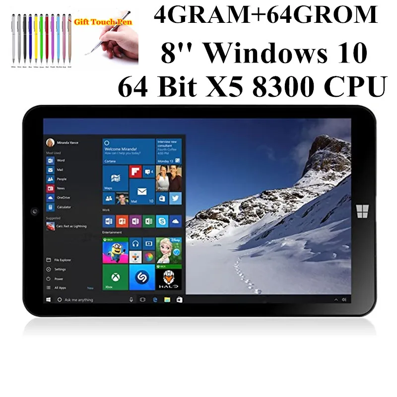 

64-разрядный 8-дюймовый планшет 4 Гб DDR3 ОЗУ 64 Гб EMMC V64 Windows 10 HDMI-совместимый с двумя камерами 1280x800 IPS X5-Z8300 ЦП
