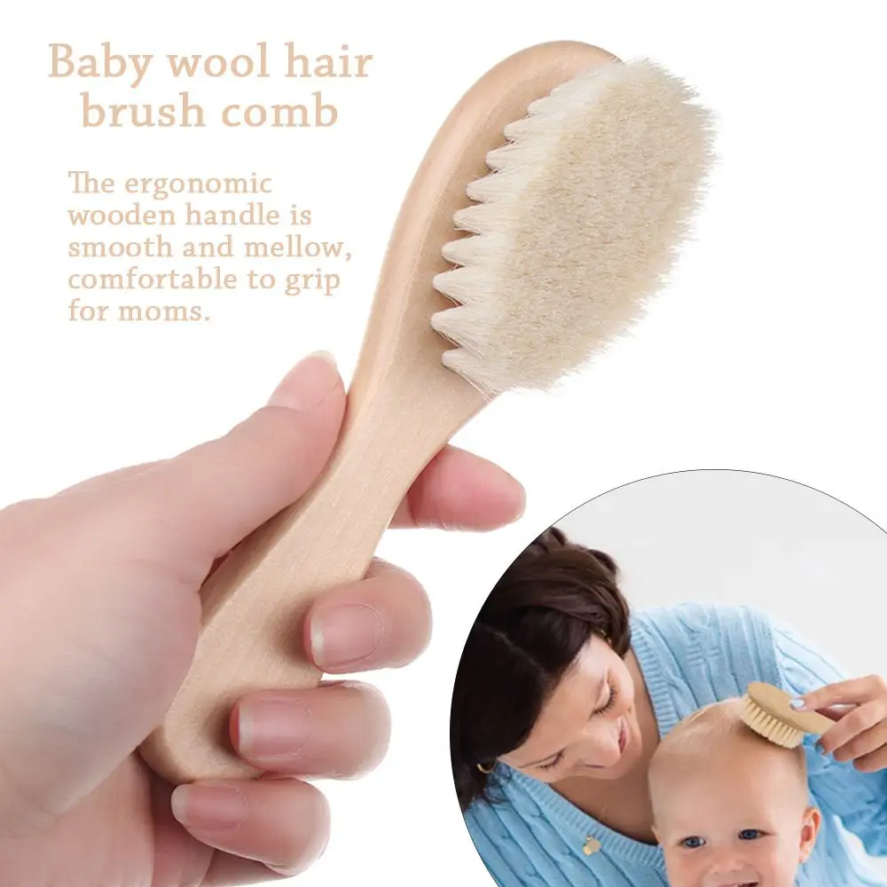 

Head Massager Tool Newborn Scrub Baby Brush Natural Hair Brush Baby Hairbrush Infant Comb