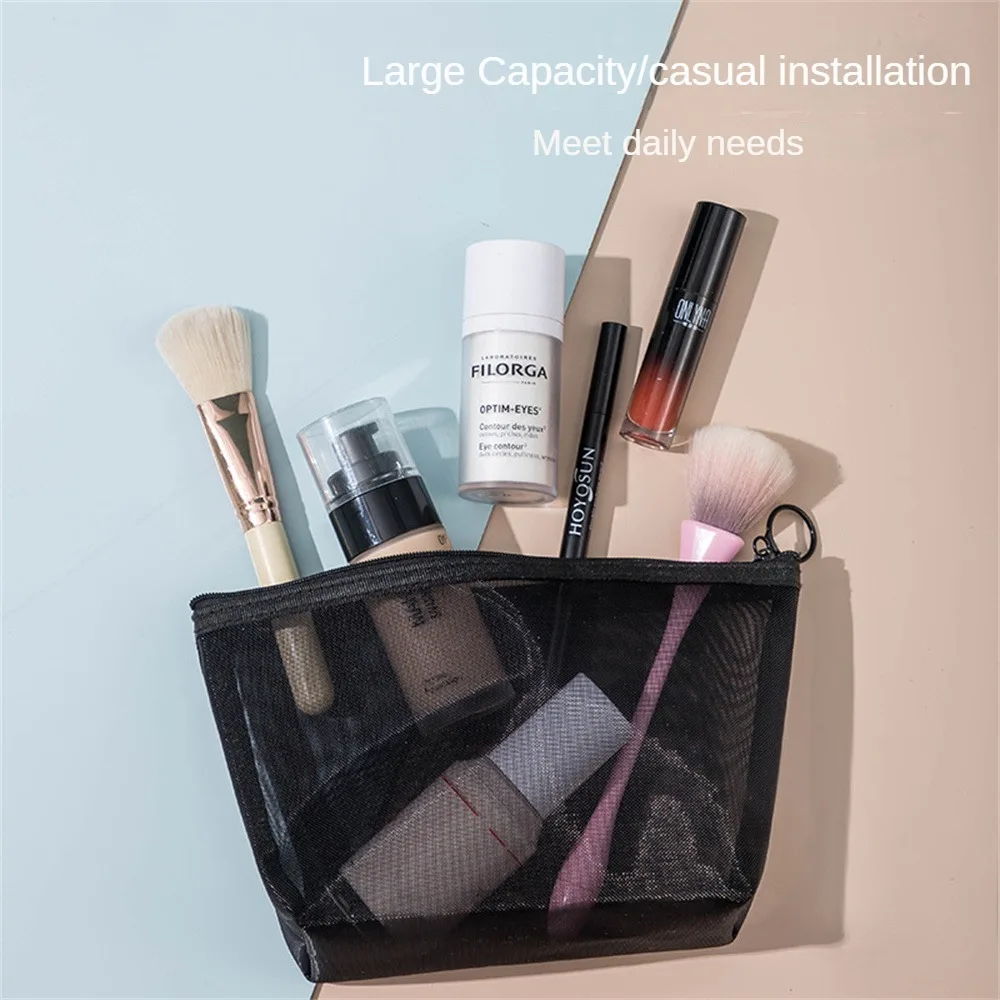 

Makeup Tools Makeup Bag Large Internal Capacity Exquisite And Minimalist Style Coin Purse Minimalist Mesh Perspective Design