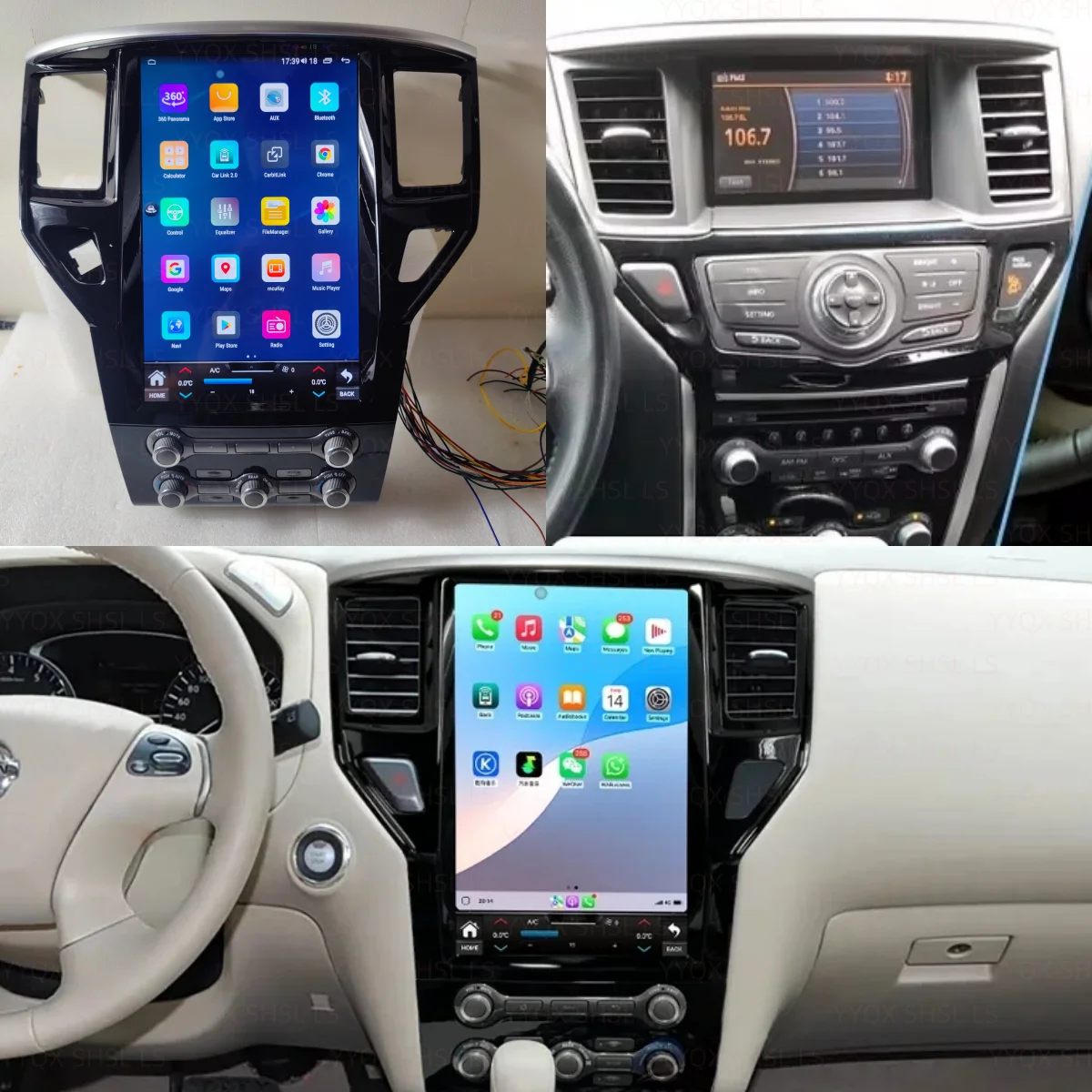 Фото Android-магнитола для Nissan Pathfinder 2012-2021 с GPS-навигацией, автомобильным радио, мультимедиа, видео, стереоприемником и поддержкой CarPlay №2