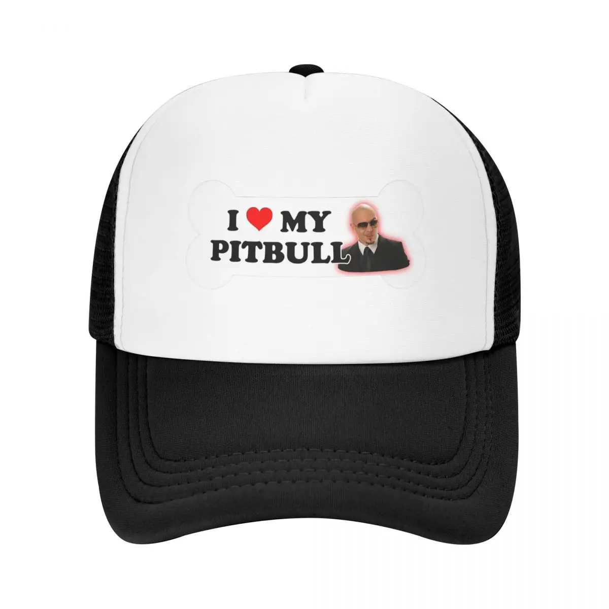 I Love My Pitbull Наклейка на бампер Пародия Кепка Модные повседневные сетчатые