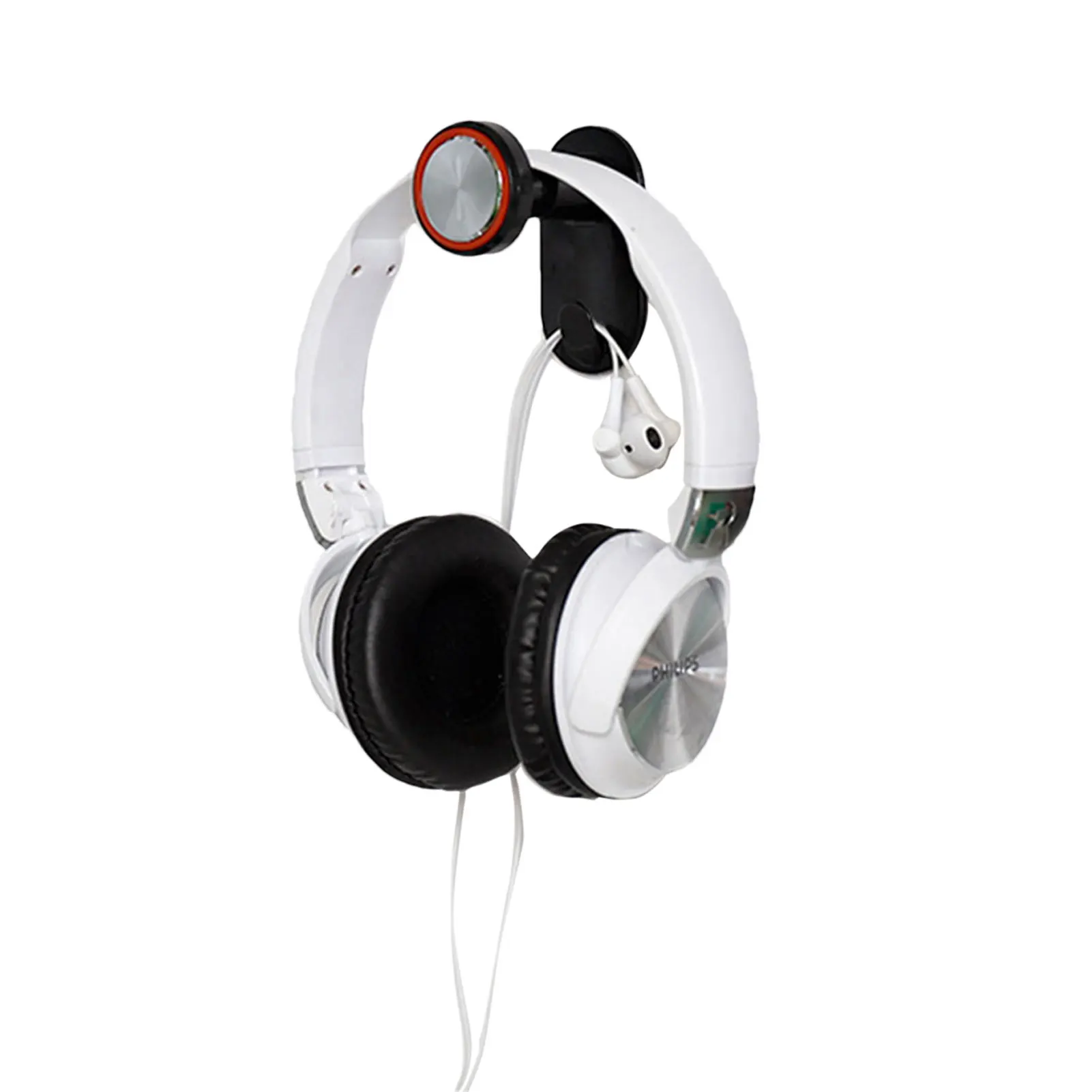

Wall Headphone Stand Headphone Hanger Wall Mount Expandable Gaming Headset Holder With Double-Sided Adhesive Easy To Reach Black