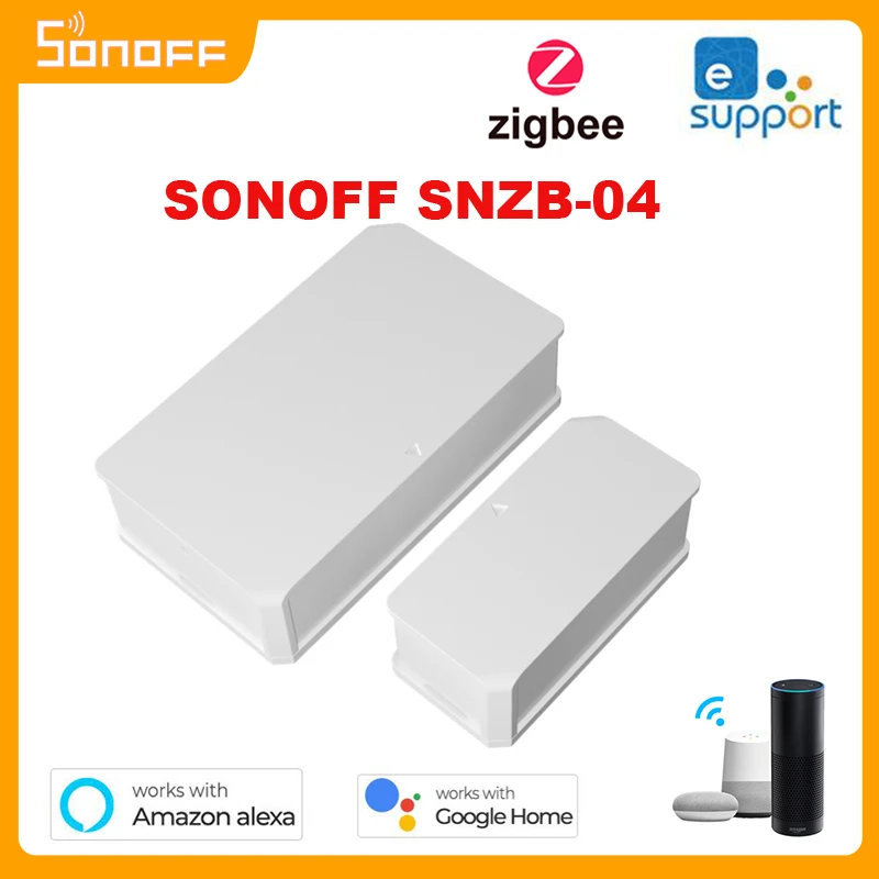 

1-5pcs SONOFF SNZB-04 Zigbee Door Window Alarm Sensor For EWelink Smart Security ZBBridge Required Work With Alexa Google Home