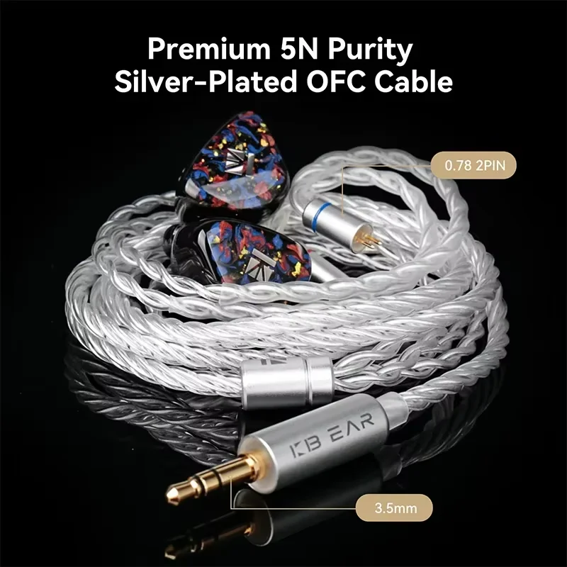 Фото KBEAR Kalideer-Apex-P6 1DD+1BA+1Piezo Гибридные внутриканальные наушники (IEM) с 3D-печатным корпусом из полимерной смолы, 10-мм динамическим драйвером с двойным магнитом и камерой, HiFi-наушники №2