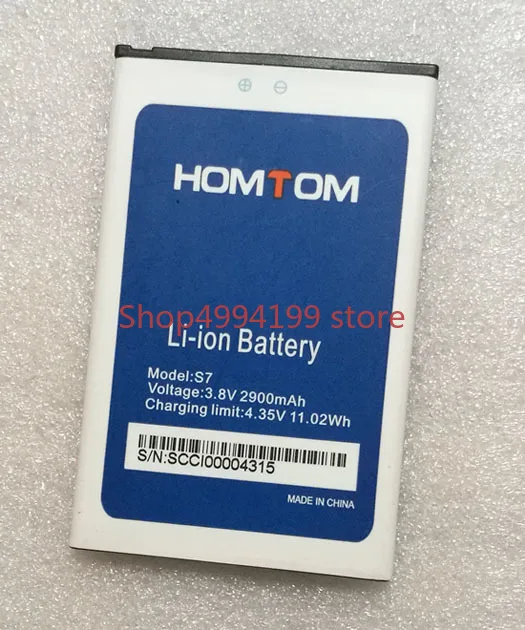 

100% Оригинальный аккумулятор S7 2900 мАч, запасная фотобатарея HOMTOM S7