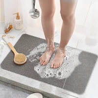 Rectangle Non-Slip Bathroom Mat Safety PVC Shower Room Soft Mats Bath Foot Pad Comfortable Waterproof Rebound Damping Carpet