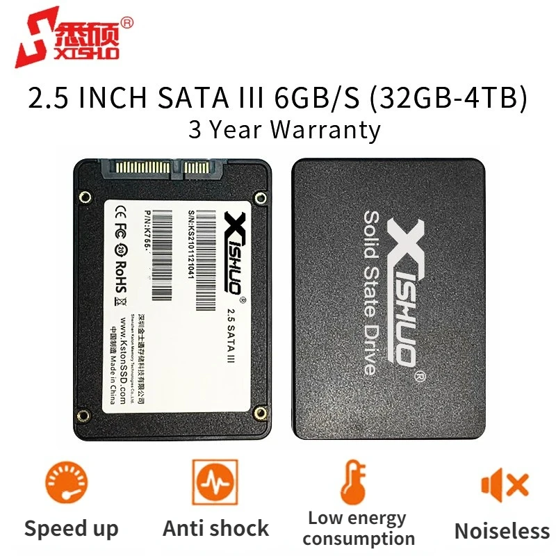 

Xishuo Wholesale Price SSD 2.5 SSD SATA SSD 128gb 256gb 512gb hdd Hard Drive Internal Solid State Disk for Laptop pc