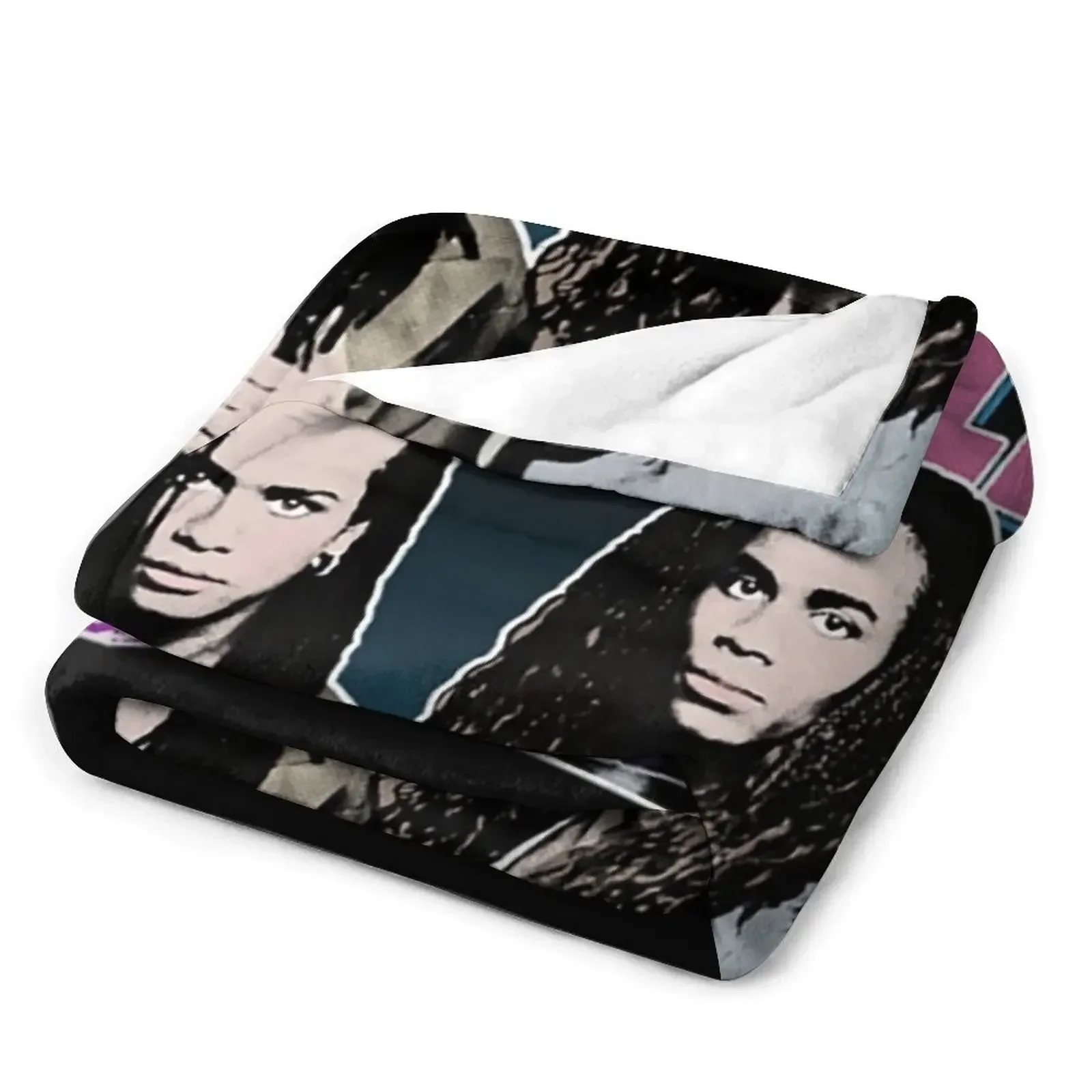 Milli Vanilli T-ShirtMilli - 80's Fanart Aesthetic Design Tribute Throw Blanket Picnic anime Camping Blankets