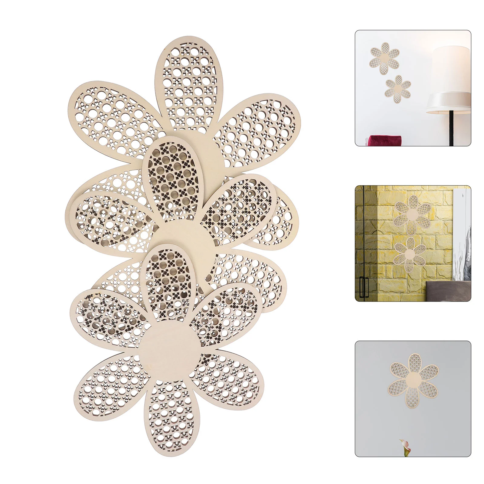 

Wall Floral Wall Decor Wood Carved Flower Wall Plaque Wooden Wall Panel Flower