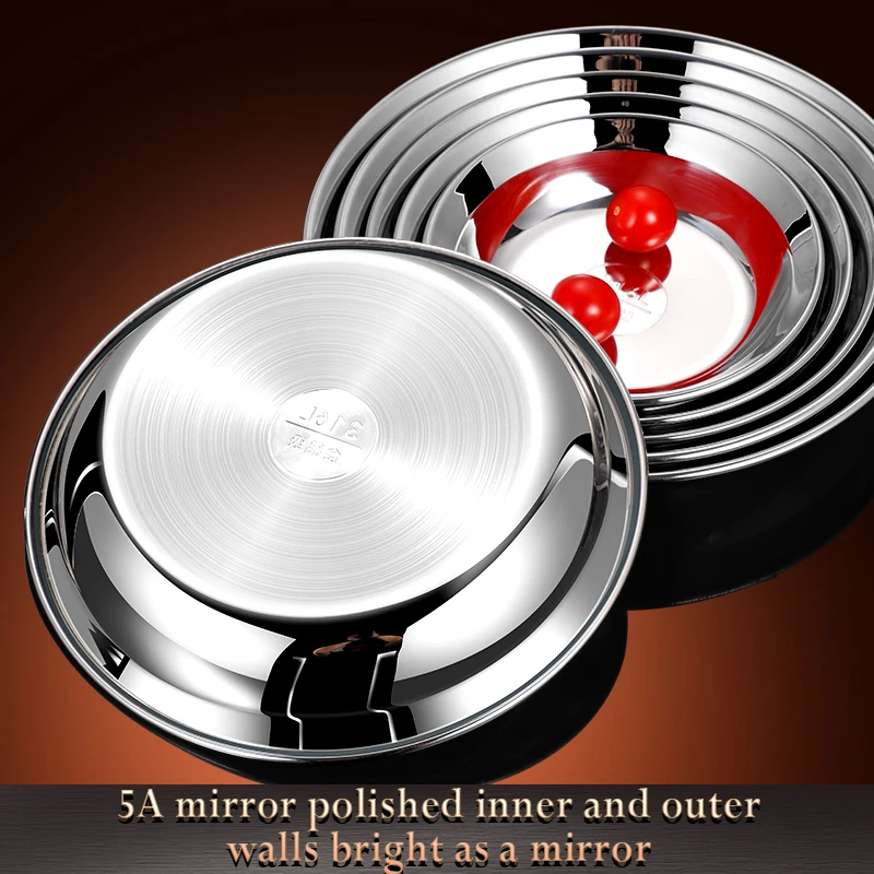 Тарелка из нержавеющей стали 316 роскошная тарелка Deluxe бытовые тарелки 304 Глубокая