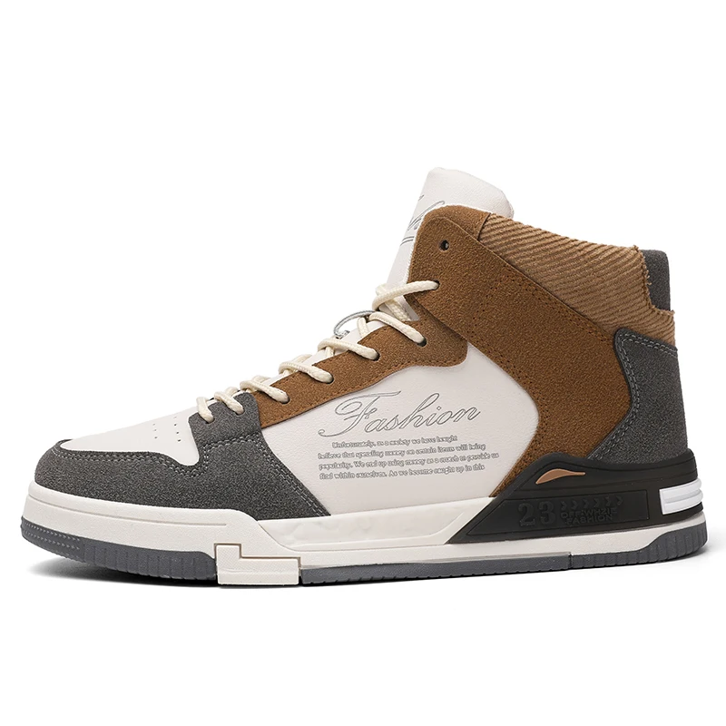 New High-top Basketball Shoes Men Outdoor Sneakers Men Wear Resistant Air Cushioning Shoes Breathable Sport Shoes Unisex