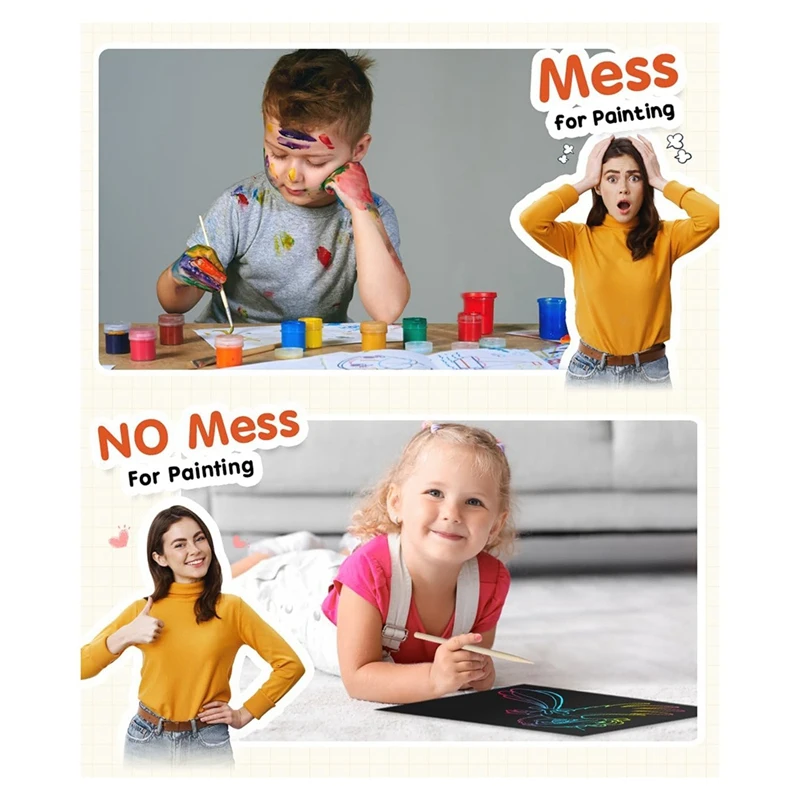 Художественные поделки из скретч-бумаги — принадлежности для классной комнаты