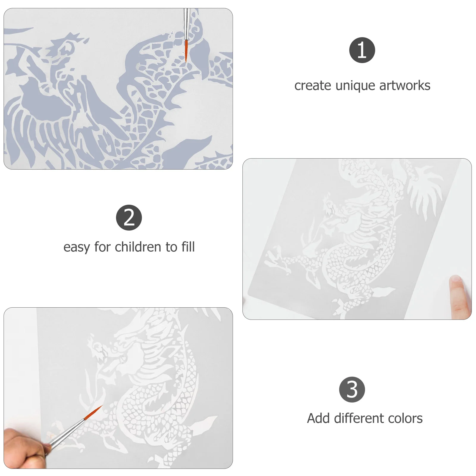 2 шт. декоративные настенные трафареты для рисования