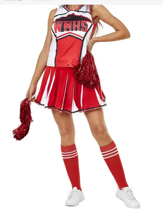 

Cheerleader Costume Set Women Schoolgirl Cosplay Uniform Girl Sexy Lingerie Gleeing Cheerleading Outfit Halloween Costume Femme