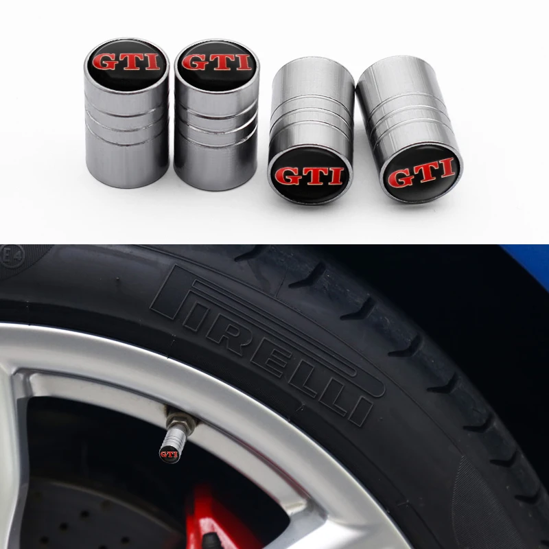 

4/8PCS Metal Car Wheel Tire Valve Stem Caps Sleeve Car Tuning Accessories For Volkswagen Polo Golf 3 4 5 6 7 GTI car styling