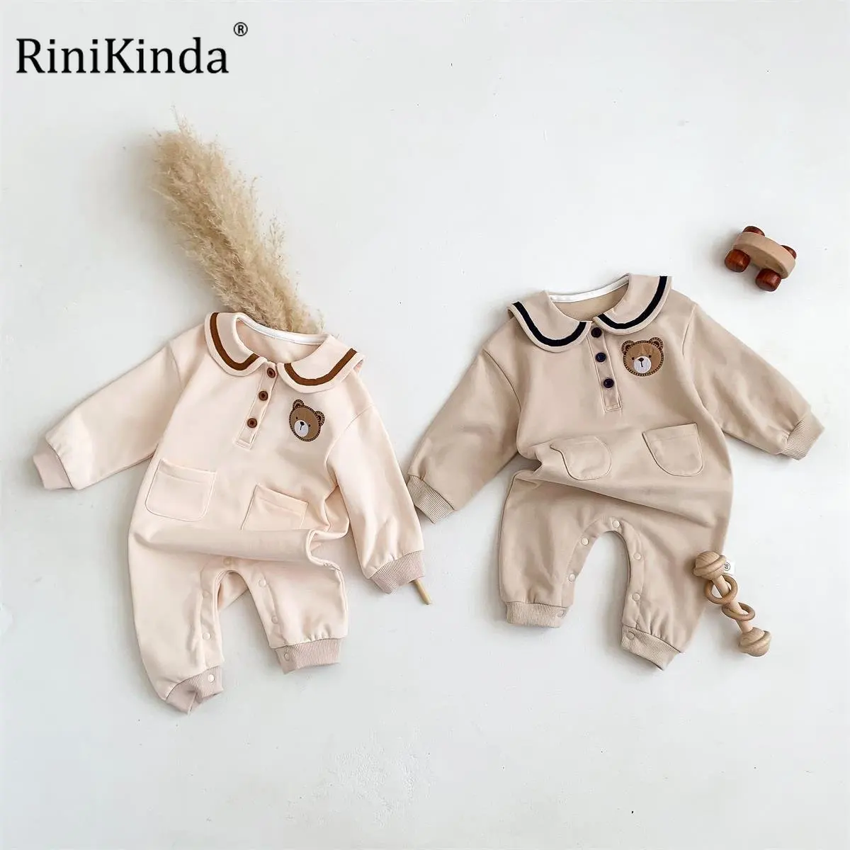 

Детский комбинезон с длинным рукавом, на весну/лето