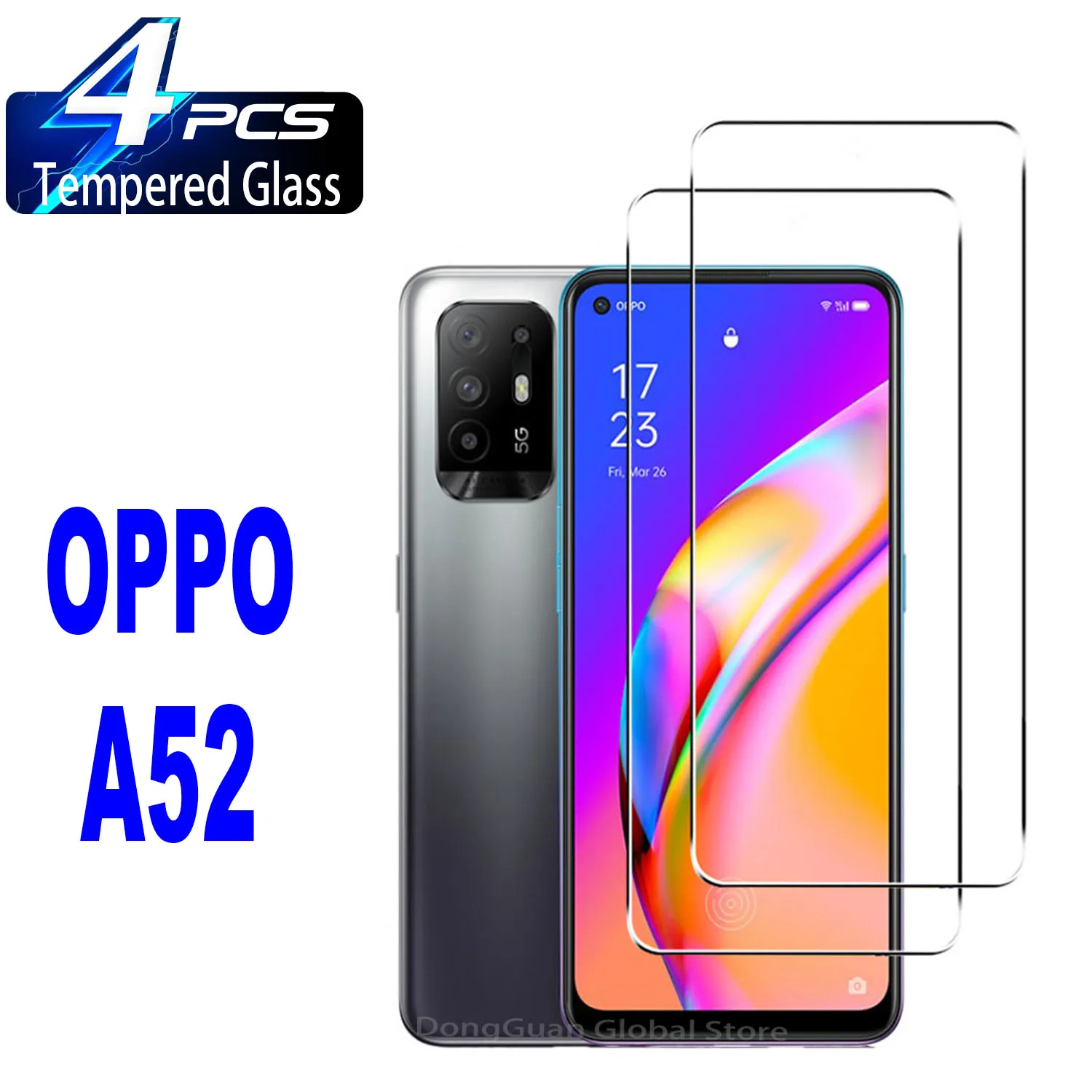 

2/4Pcs Tempered Glass For Oppo A52 A72 A92 Screen Protector Glass Film