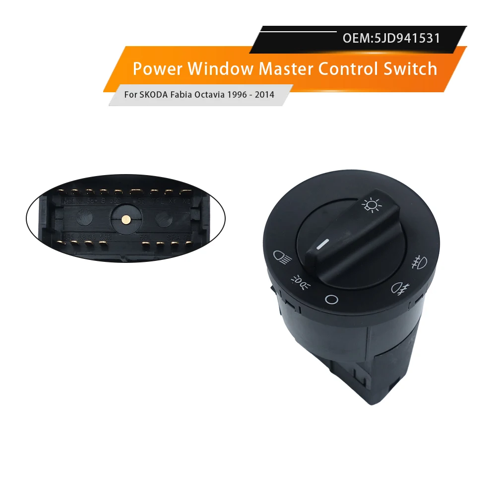 

Для SKODA Fabia Octavia 1996-2014 Roomster Praktik SuperB Ручка переключателя противотуманных фар Авто аксессуар 5JD941531 5JD 941 531