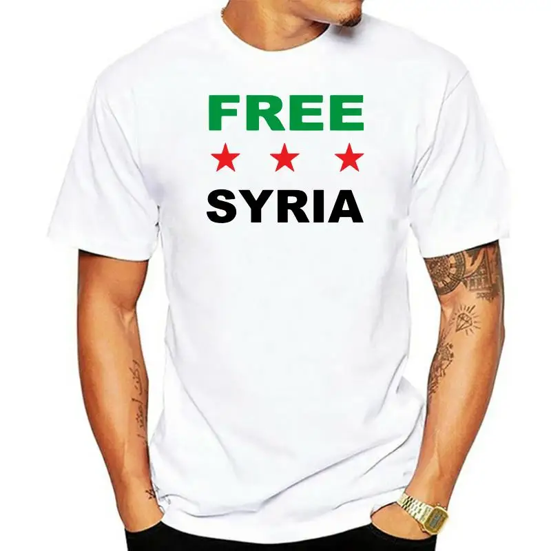 

2022 Shipping Summer Fashion 2022 Syria Maglia J474 T-shirt 100% Cotone Activism Syrian Respect Summer Men Clothing