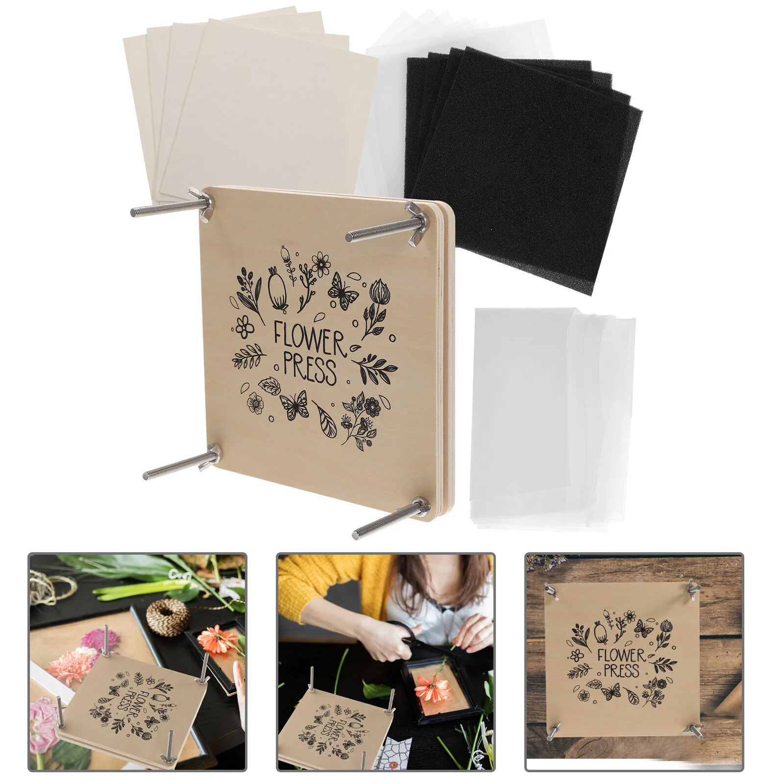 

Press Flower Embossing Device Flowers Pressing Kit Dried Fruit Tool Plants Leaf Set DIY Accessory