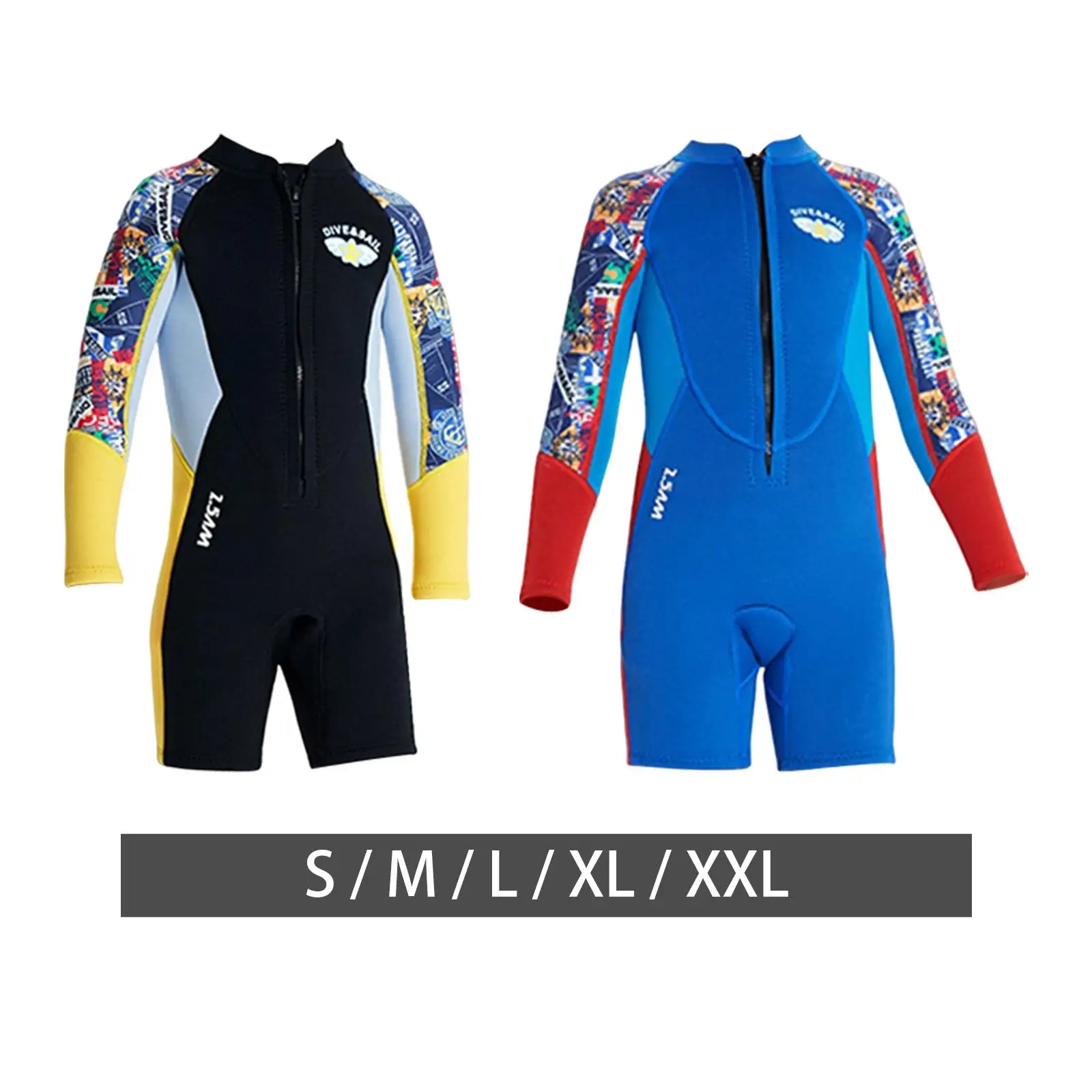 

2.5mm Neoprene Wetsuit Kids Youth Thermal Swimsuit for Surfing Sailing Kayak