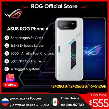 Original ASUS ROG Phone 6 Global ROM 5G Gaming Phone Snapdragon 8+ Gen 1 6.78'' 165Hz E-Sports Screen ROG 6 Mobile Phone Android 1