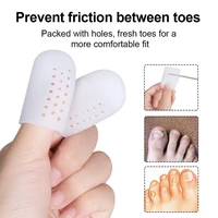 2pcs silicone gel toe separators stretchers toe tube corns blisters protector gel bunion toe finger protection foot care tool