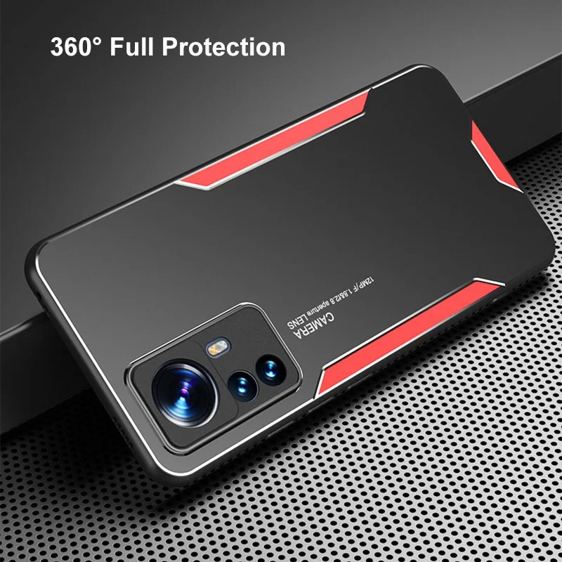 Алюминиевый металлический чехол для Xiaomi Mi 12T Pro матовый из ТПУ силиконовый