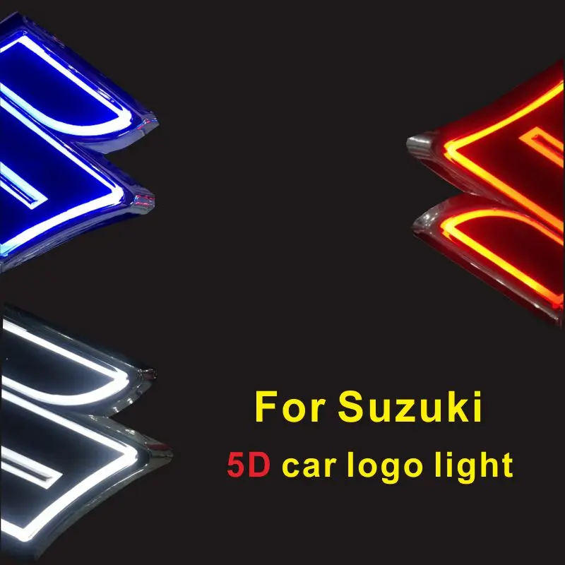 

For Suzuki Swift Warrior SX4 Jimny Viitala Beniotto Falcon Jewelry 5D car front grille trunk logo LED lights modified lights.