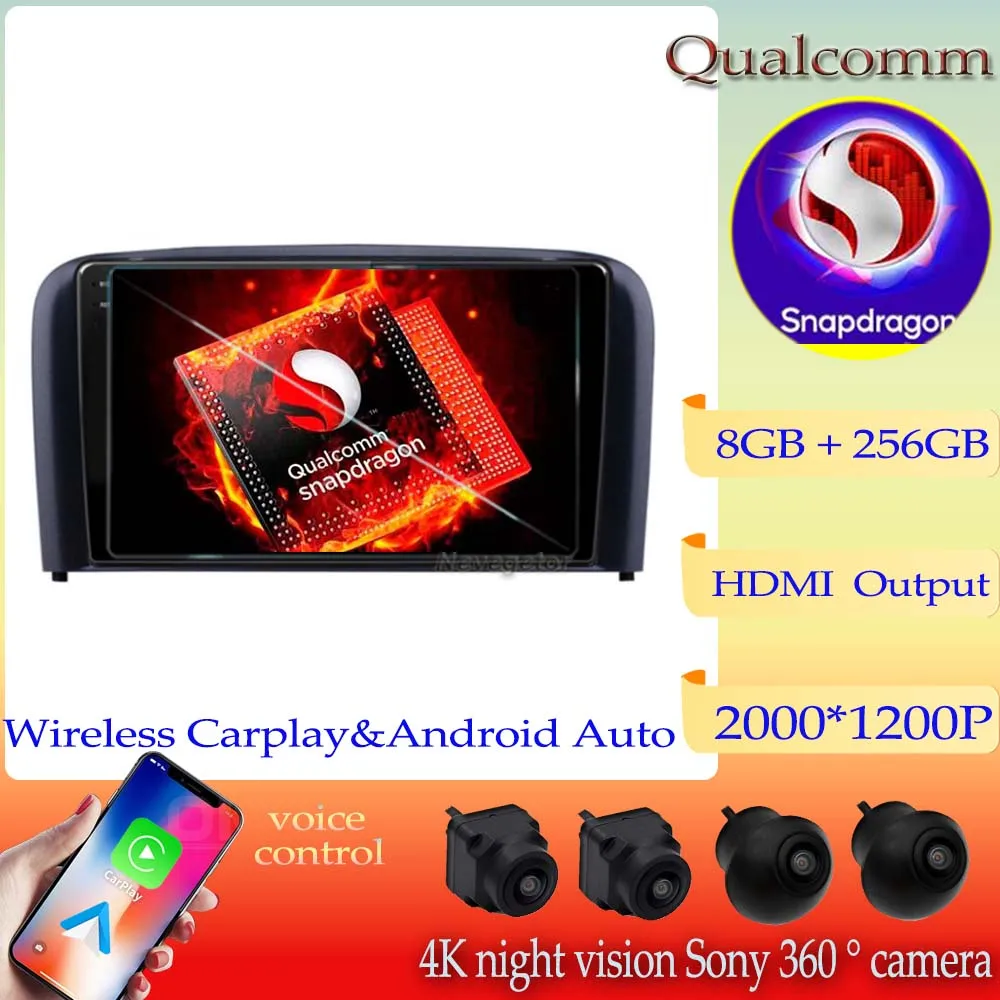 

Qualcomm Snapdragon Android 13 Car Dvd Auto Radio Stereo For Volvo S80 2004 2005 2006 CarPlay GPS Navigation Multimedia Player