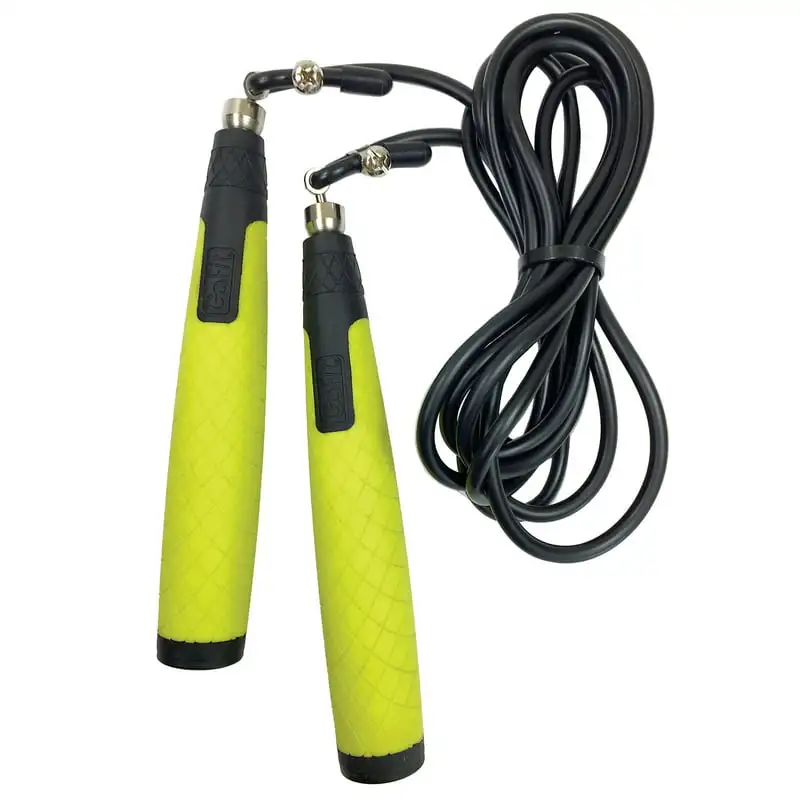 

Training Jump Rope with Padded Foam Grips - Adjustable Pro 9 Foot Rope Ideal for Boxing Cardio or Endurance Workout Forearm gr