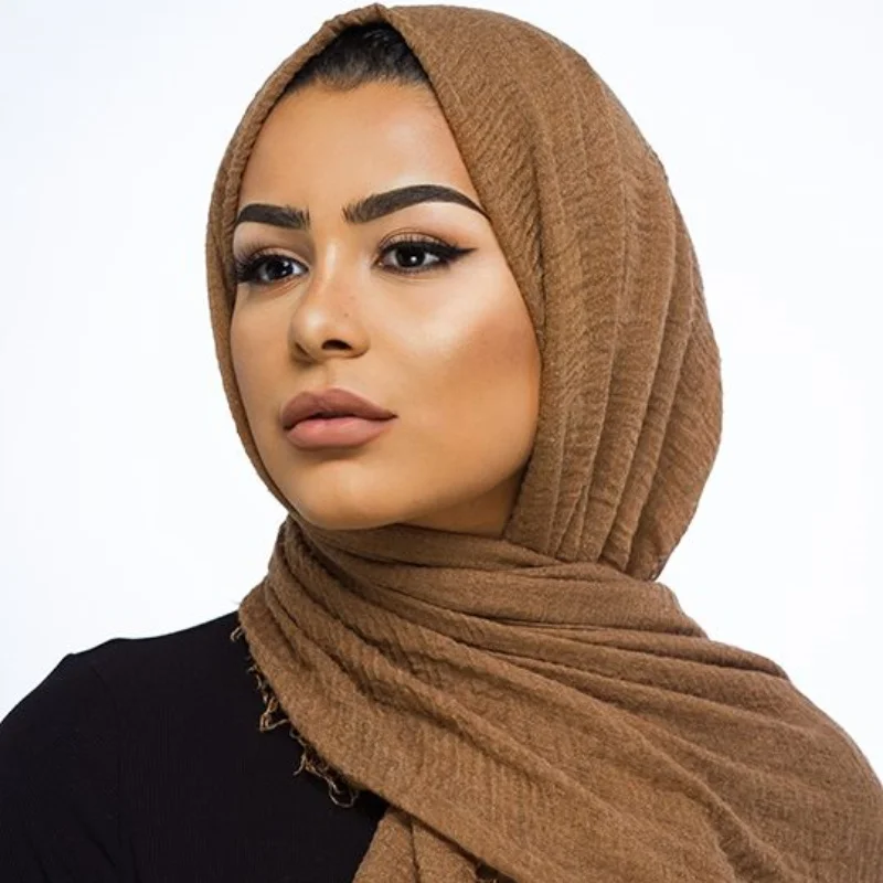 New Muslim Hijabs for Women Scarf Thin Plain Shawls Femme Musulman Soft Viscose Rayon Headscarf Islamic Turban Headband