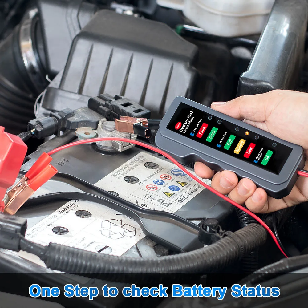 12V Car Battery Tester Ediag BM310 Auto Checker Alternator Vehicle Scan Tool 6LED Lights Display For Diagnostics | Автомобили и