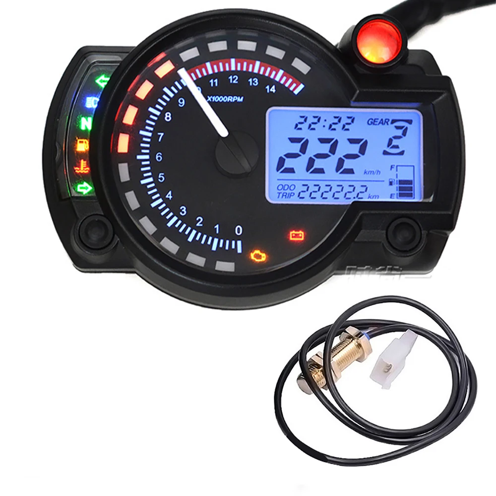

MAX 299KM Colors LCD Digital Odometer Motorcycle Speedometer Dirt Pit Bike Gauge Moto Dashboard Meter Motorbike Accessories