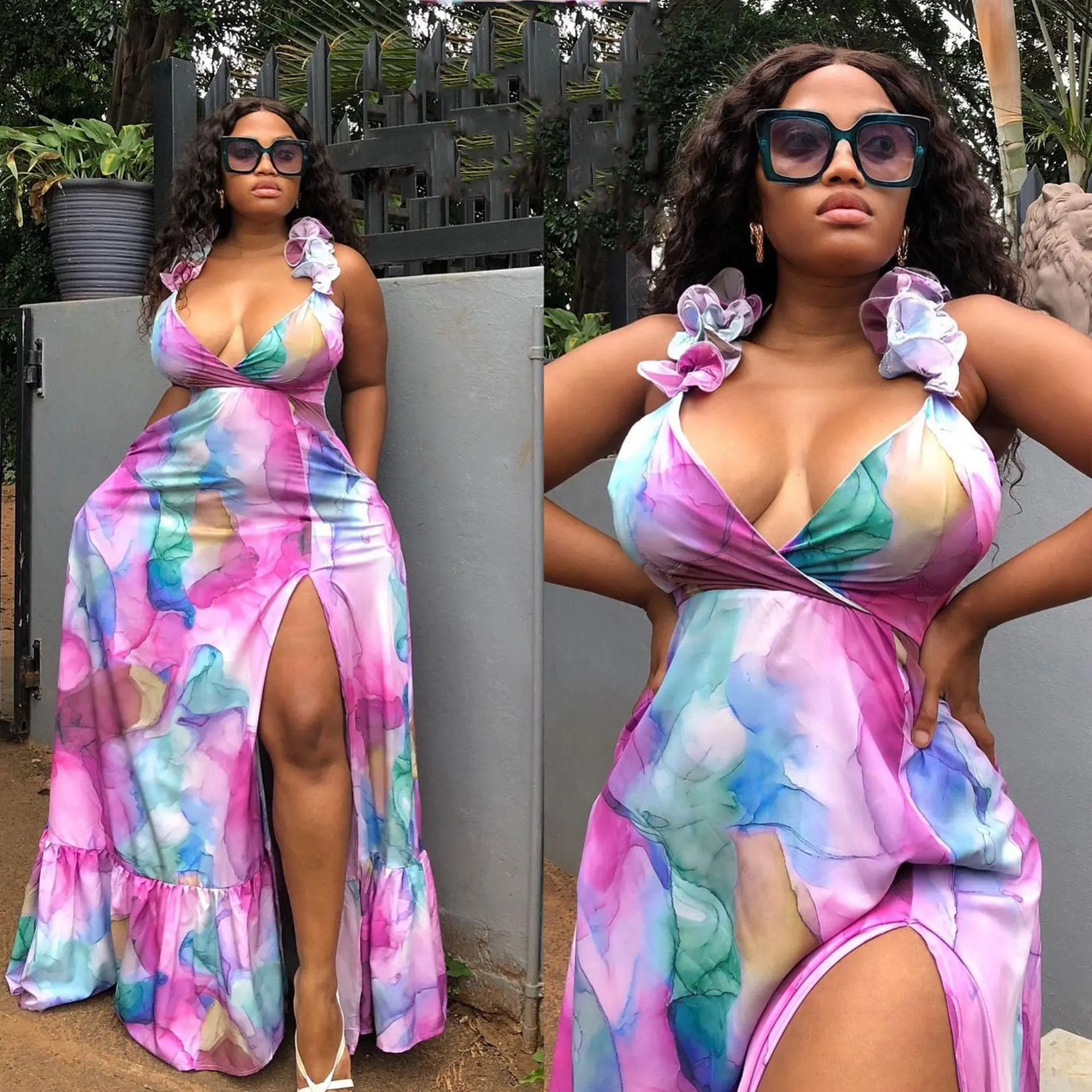 Рисунок 4 - Женское длинное платье с цветочным принтом