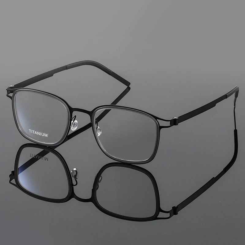 

Denmark Royal Luxury Titanium Rectangle Men's Glasses Frame Business Ultralight Screwless Optical Myopia Eyeglasses Women Oclous